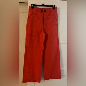 Anthropologie Women's Wide Leg Orange Pants